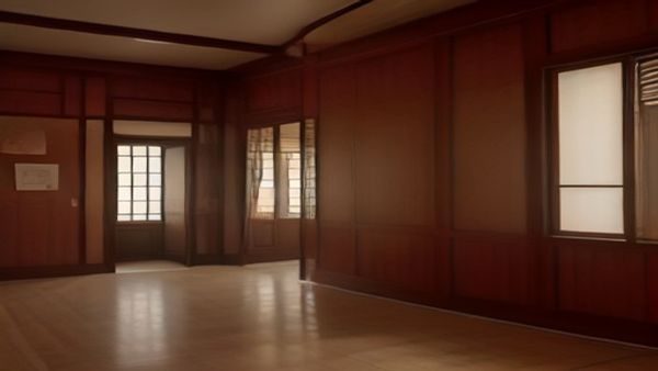 电影拍摄现场的古装布景，展现明代风格的室内陈设与服装道具，导演与演员正在讨论场景，用于配合潘金莲影视改编追踪专题文章